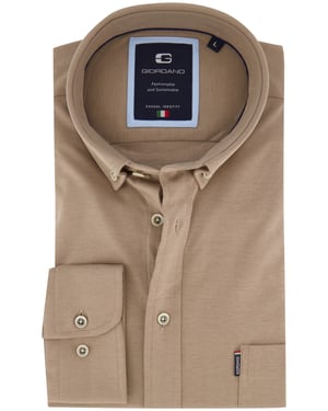 Overhemd Giordano camel jersey