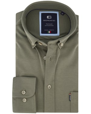 Overhemd Giordano khaki jersey