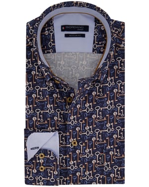 Overhemd Giordano donkerblauw