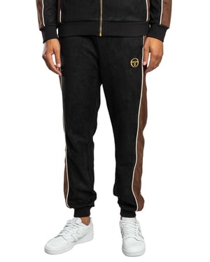 Sergio Tacchini Contrast Suede Track Joggers, Zwart
