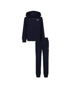 Under Armour Set med hoodie och joggingbyxor för pojkar (Marinblått/vit)