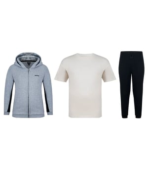 Firetrap Träningsset med logotyp för pojkar (3-pack) (Svart/grå marl)
