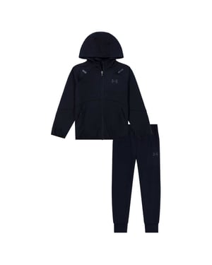 Under Armour Set med huvtröja och joggingbyxor för barn/barn (Svart)