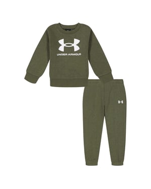 Under Armour Set med tröja och joggingbyxor med stort logo för pojkar (Marin/vit)