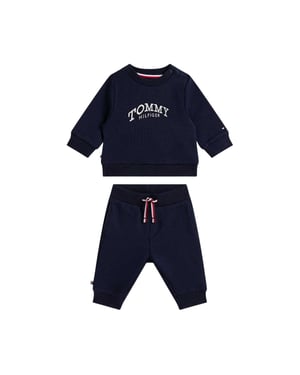 Tommy Hilfiger Set med bokstavstryckt tröja och joggingbyxor för barn (Marinblått)