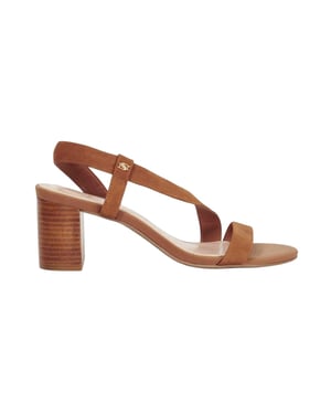 Dune London Sandaler för kvinnor med slingback och hög blockklack (Tan)