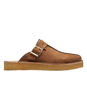 Clarks Originals Heren Trek suède muiltjes met open achterkant (Bruin)