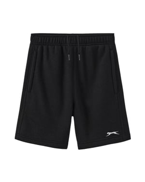 Slazenger Fleece-short voor kinderen (Zwart)