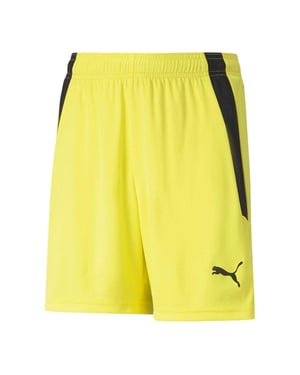 Puma Voetbalshorts voor kinderen van het Liga-team (Fluorescerend Geel/Zwart)