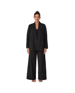 DKNY Stretch Fleece Pant & Jacket Set Black