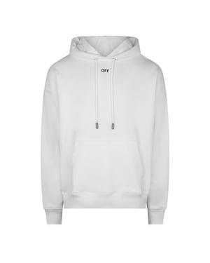 Men's Off White Off Off Stamp Hoodie in White