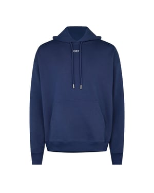 Men's Off White Off Off Stamp Hoodie in Dark Blue