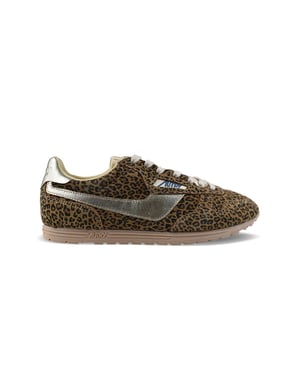 Autry Windspin Leopard Low Sneakers Brun