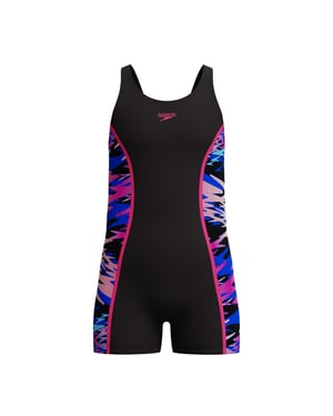 Speedo Hyperboom Splice-pantser voor meisjes (Zwart/roze)