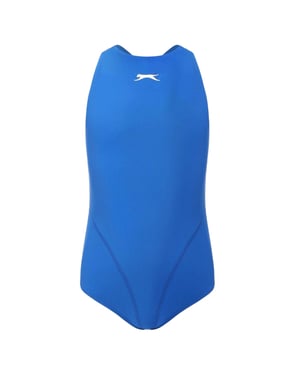 Slazenger Eendelig meisjeszwempak met gekruiste bandjes op de rug (Kobalt)