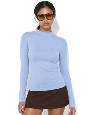 Slim Fit Half Turtleneck Blouse