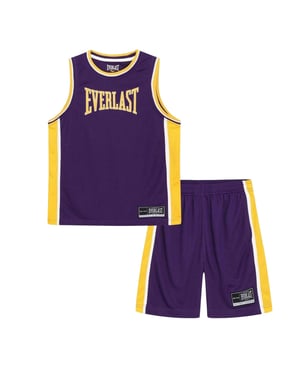 Everlast Set med överdel och underdel i polyester för barn (Lila/gul)