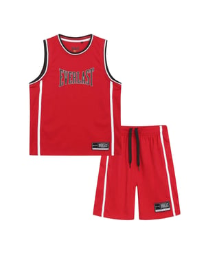 Everlast Set van een polyester boven- en onderkledingstuk voor kinderen (Rood/zwart)