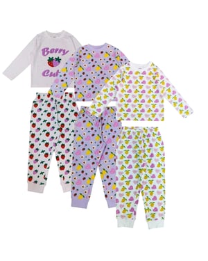 Star Lange pyjamaset voor meisjes (set van 3) (Veelkleurig)