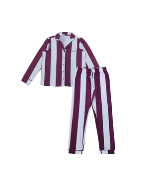 Linea Pyjamaset voor dames met strepen en knopen van HW (Blauw)