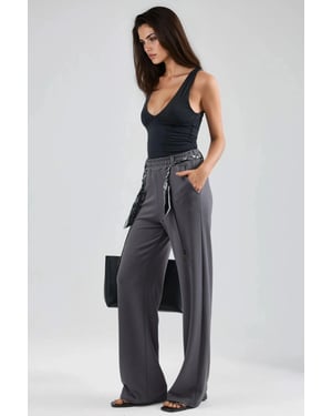 Dames joggingbroek met rechte pijpen