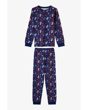 Penti Style Repeat pyjamaset i bomull med lång ärm för pojkar
