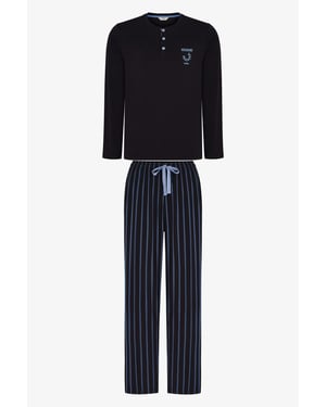 Men's Nightform Striped Long Sleeve Pajama Set