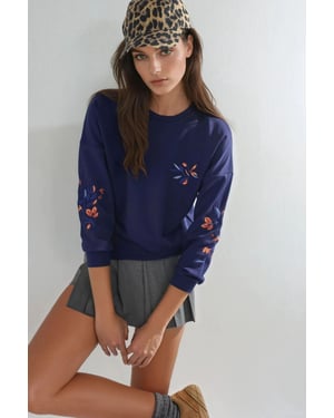 Dames-sweatshirt met ronde hals
