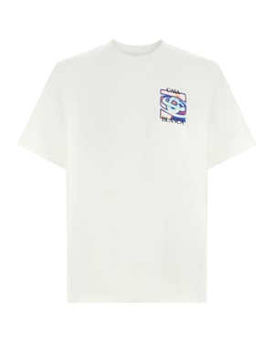 Casablanca Vit T-shirt i ekologisk bomull
