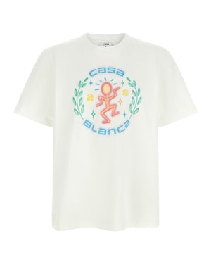 Casablanca Vit T-shirt i ekologisk bomull
