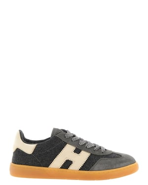 Hogan Gråa låga sneakers i ull