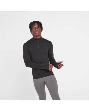 Snowdon Mens Thermal Zipneck Black