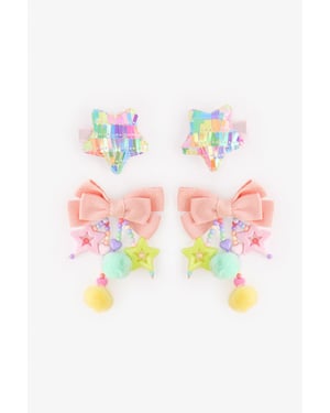 Penti Set haarclips met sterren voor meisjes