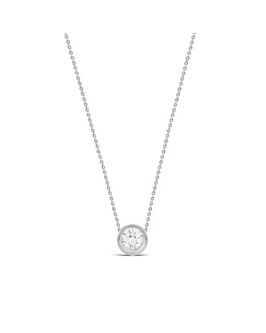 Luxenter 925 sterling zilveren ketting met briljante zirkonia rhodiumafwerking - Imrak