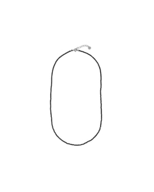 42 cm Luxenter ketting in gefacetteerde hematiet en 925 sterling zilver rhodiumafwerking - Natuursteen