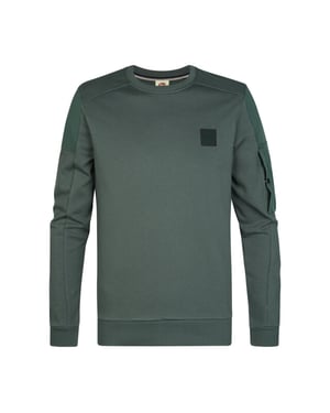 Petrol Industries men sweater round neck m-3060-swr322 6185 steel green
