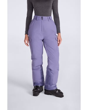 'Glaze' Women's Snow Pants Casual Straight Leg Adjustable Waist Winter Trouser Pale Blue