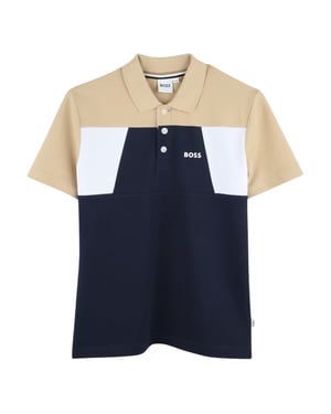 Boss Kinder/Kinderen Kleur Geblokt Poloshirt (Marine)