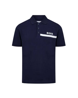 Boss Kinder/Kids Regular Poloshirt met Korte Mouwen (Marine)