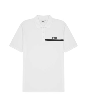 Boss Kinder/Kids Regular Poloshirt met Korte Mouwen (Wit)