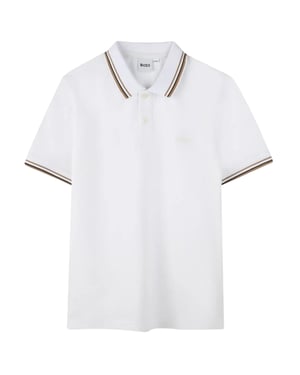 Boss Heren Piqué Polo Shirt (Wit)