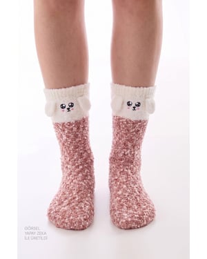 Happiness Dog Pattern Crew Socks