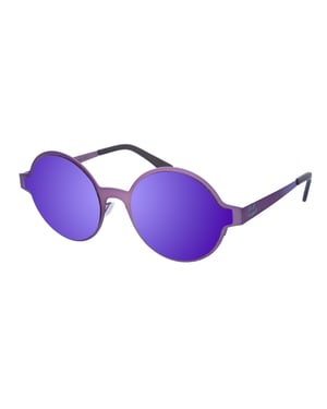 Unisex MARGARETTE runda metallsolglasögon