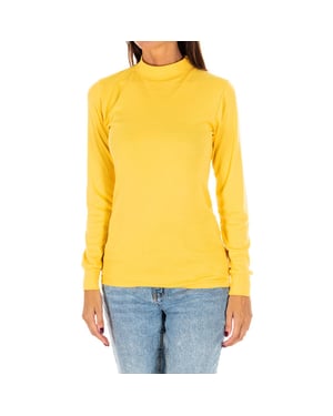 T-shirt met lange mouwen en halfhoge kraag 1625-M dames