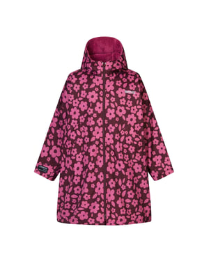 Regatta Childrens/Kids Floral Waterproof Changing Robe (Violet Fig)