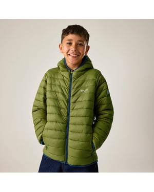 Regatta Childrens/Kids Marizion Hooded Padded Jacket (Golden Cypress/Aviator Blue)