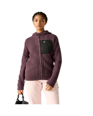 Dare 2B Womens/Ladies Firn Borg Hooded Fleece (Huckleberry)