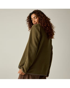 Regatta Womens/Ladies Frankie Borg Half Zip Fleece (Bark Green)