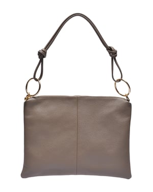 Luisa Vannini Beige Rundleer Tas