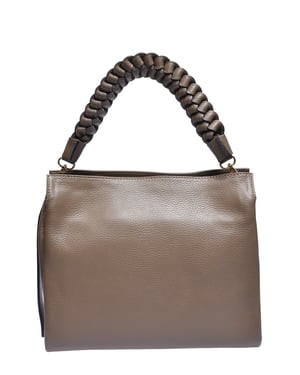 Luisa Vannini Beige Rundleer Tas